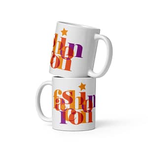 White glossy mug - Fashion Icon Multi - Image 2