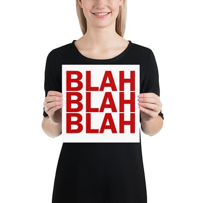 Poster - Blah Red
