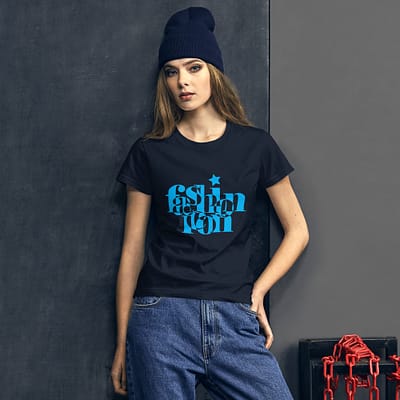 Women's short sleeve t-shirt - Fashion Icon Blue