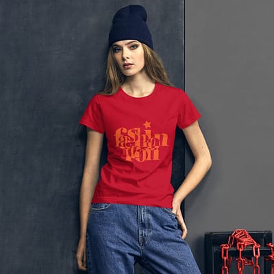 Women's short sleeve t-shirt - Fashion Icon Orange